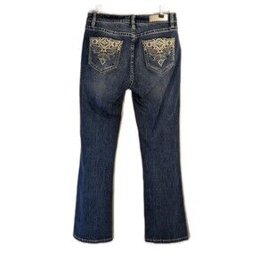 Rock & Roll Embellished Cowgirl Riding Jeans Womens 27x32 Stretch Bootcut SZ 2
